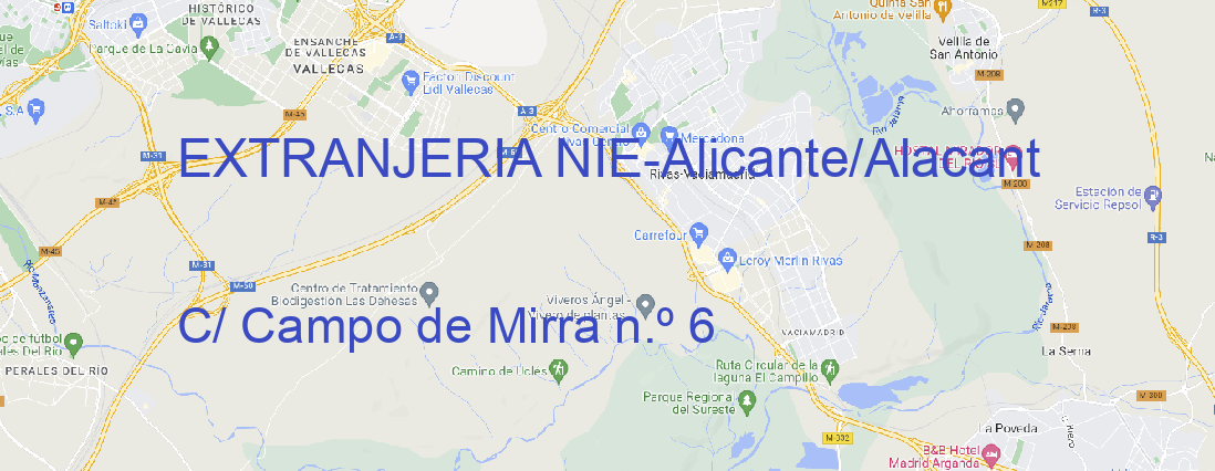 Oficina EXTRANJERIA NIE Alicante/Alacant